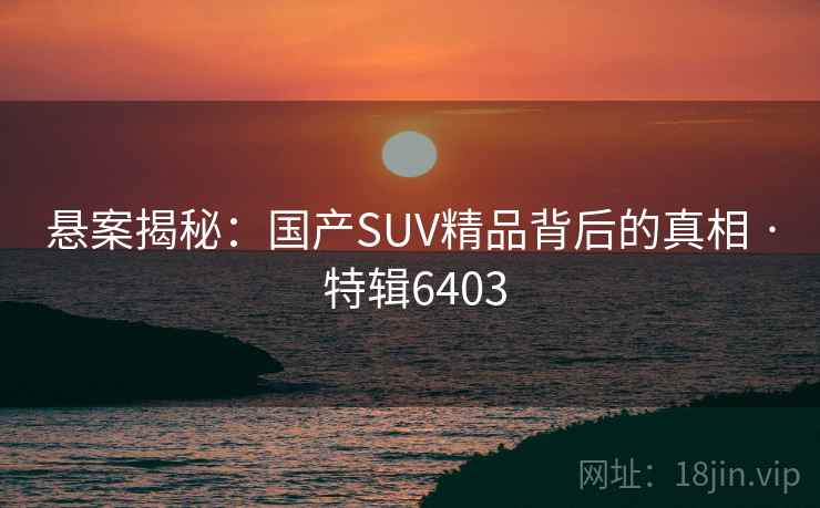 悬案揭秘：国产SUV精品背后的真相 · 特辑6403