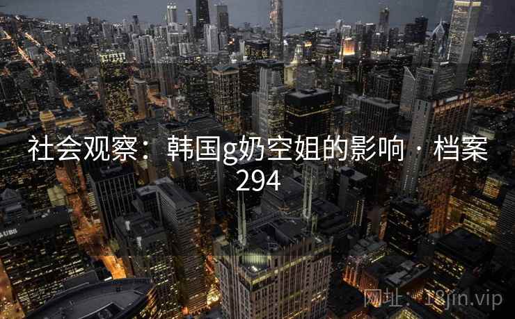 社会观察：韩国g奶空姐的影响 · 档案294